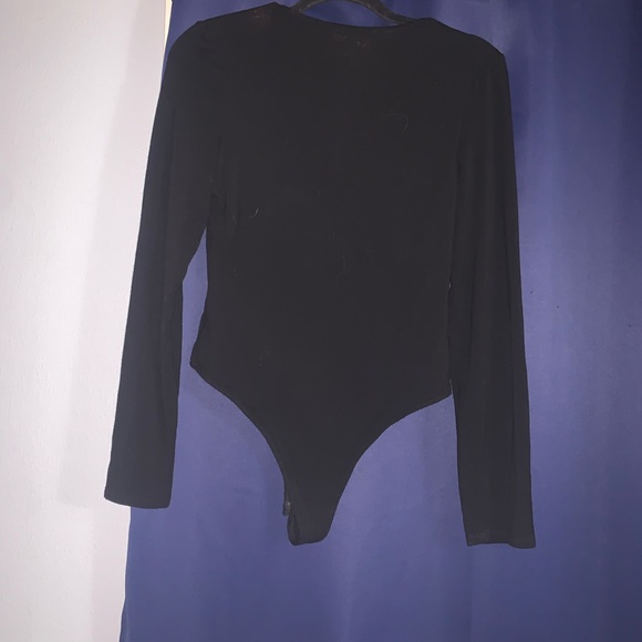 Love Tree Black Long Sleeve Bodysuit Size Large - Picture 2 of 4